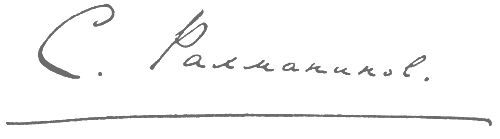 Rachmaninoff signature