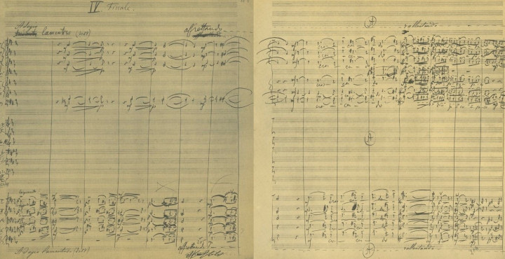 symphony 6 manuscript by Tchaikovsky